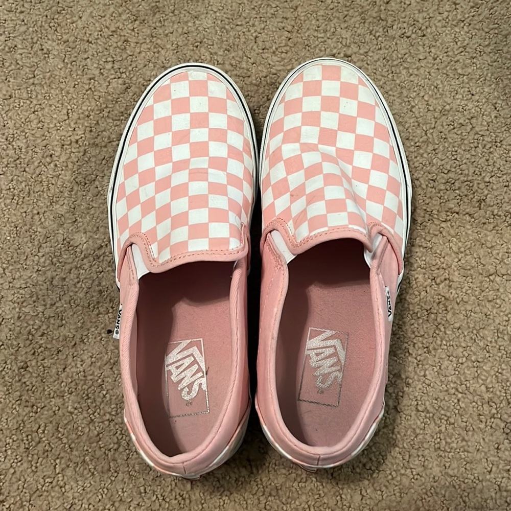 Checkered Slip on vans